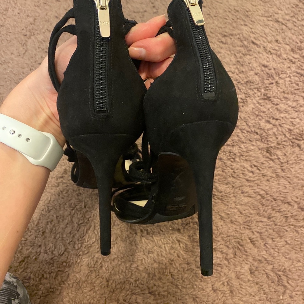 2 FOR $20 Marc Fisher Rhoda Sandals 4" Heels Faux Suede Strappy Stilettos 10 - Picture 2 of 7